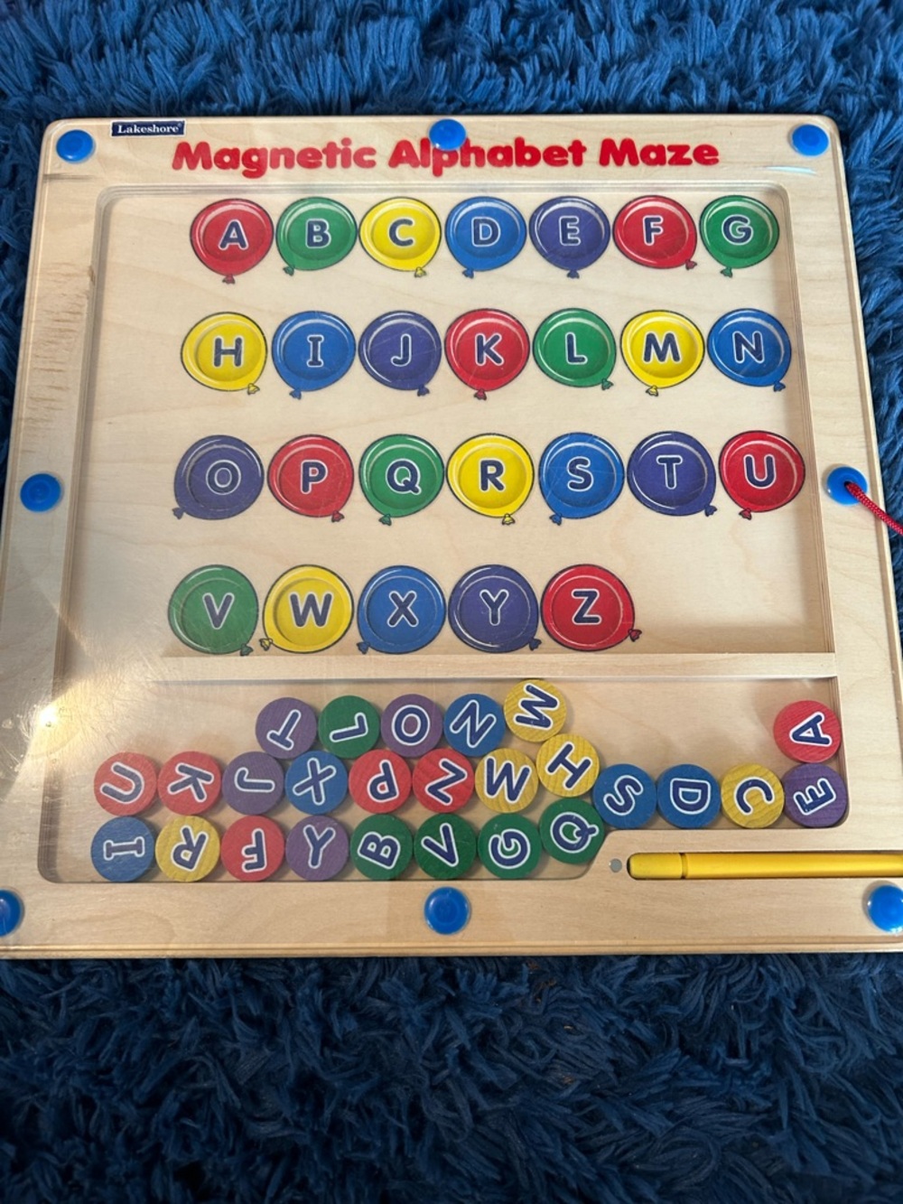Lakeshore Magnetic Alphabet Maze - Multi-Color Learning Board